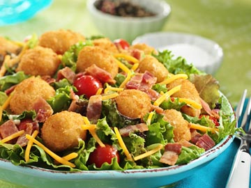 Popcorn Fish BLT Salad